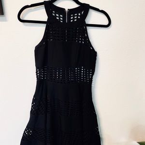 Lulu’s High Neck Mesh Skater Dress
